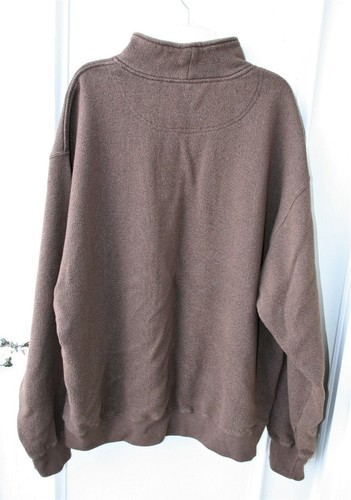 Orvis braun 1/4 Reißverschluss Fleece gefüttert Strick Pullover L/S Shirt Größe XL EUC - Bild 2 von 4
