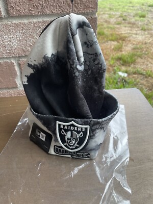 NWT Era Cap NFL Las Vegas Raiders Sideline Color Spill Black Winter Beanie Hat