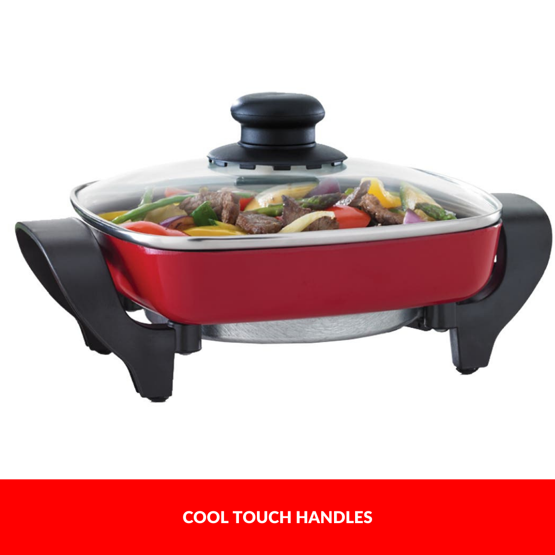 Maxim Mini Electric Frypan Thermostat Control Non Stick Coating Plate 