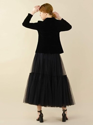 Simple Women's Vintage Soft Tulle Petticoat One Line Long Prom Party Tutu Skirt - Picture 35 of 41