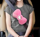 New Hello Kitty Bow Knot Car Seat Belt Shoulder Pad 1pc Car Accessories (Pink)