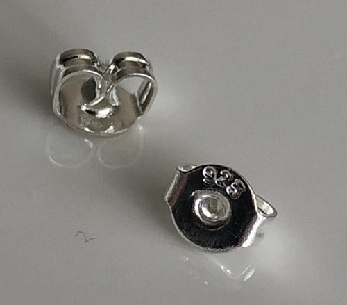 1.2.5 Pairs 925 Sterling Silver Earnut Counterplug for Earrings Closure NEW - Picture 1 of 5