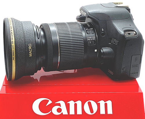 HD WIDE ANGLE LENS + MACRO FOR Canon EOS Rebel T6 with 18-55mm 75-300MM LENSES - Afbeelding 1 van 11