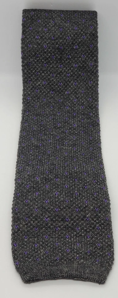 Corbata Brunello Cucinelli 100% Algodón Gris Extremo Cuadrado Nuevo con Etiquetas, Hecha en Italia Foto 4 de 4