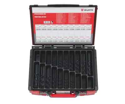 WURTH 155-teiliges Bohrer-Set im Systemkoffer - Typ RN 118° HSS - 1 mm - 10,5 mm