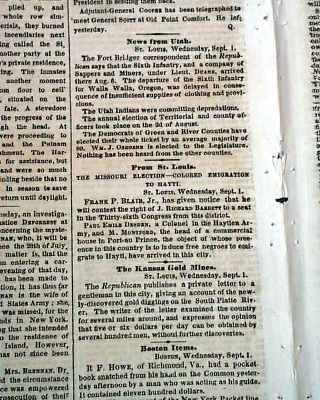 Infamous QUARANTINE HOSPITAL Burning Tompkinsville Staten Island 1858