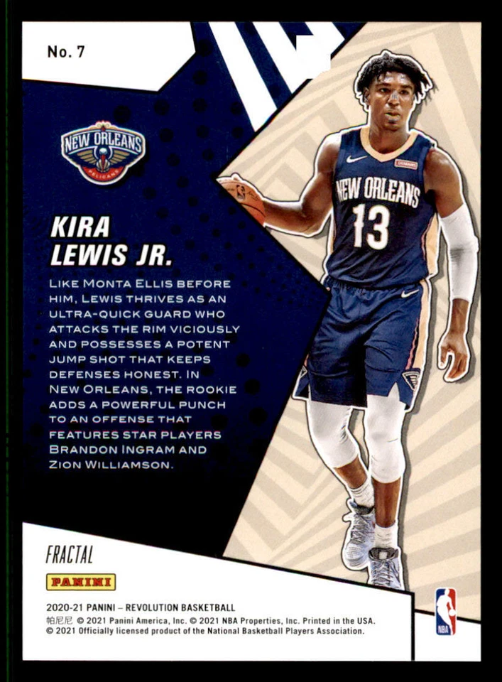2020-21 Panini Revolution Rookie Fractal #7 Kira Lewis Jr. (ref 236851) - Image 2 of 2