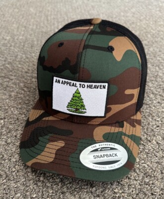 An Appeal to Heaven Hat Pine Tree Flag SnapBack Mesh Cap Custom Handcrafted