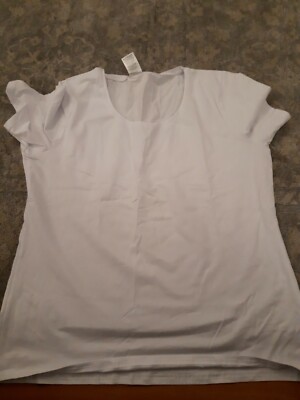 Vivance Ladies Basic T Shirt. White. Pack 2  Short Sleeve.  Size 22/24