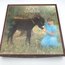 F.X. Schmid Jigsaw Puzzle 600 Pieces Girl With Donkey By Jacques Alexandre