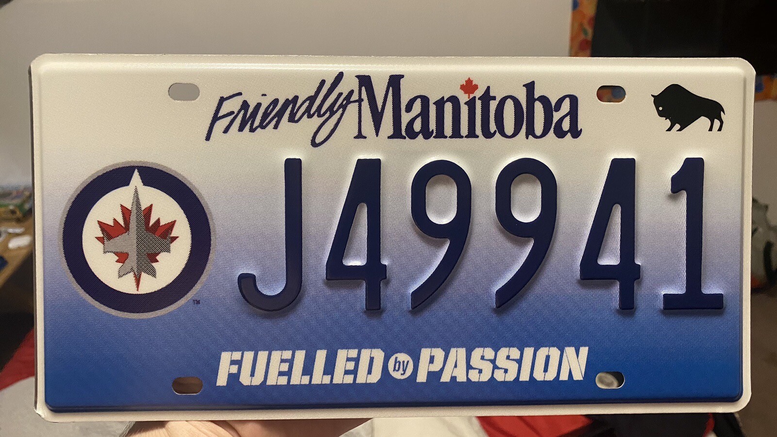 Manitoba SPECIALTY License Plate - NHL Winnipeg Jets Original - OFFICIAL PLATE*