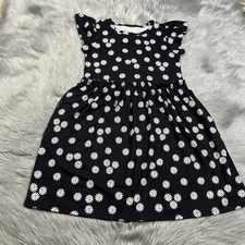 Tucker & Tate Girls Black White Daisy Floral Dress Size 8