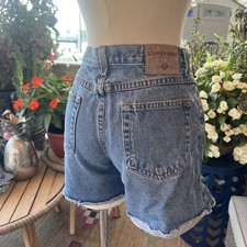 London Jean Denim Shorts High Waist Womens 8 Light Wash 5 Pockets USA Vintage VS