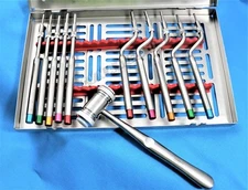 Sinus Lift Osteotomes Kit Straight Off Set Concave Mead Mallet Cassette Dental