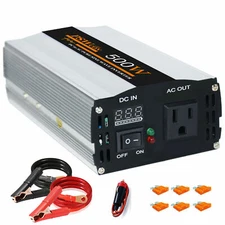 PSW CON Pure Sine Wave 500W 12v Power Inverter DC to AC 120v 110v Peak 1000W 