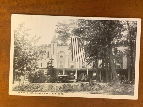 New York, NY, Silver Lake, Epworth Inn, Large American Flag, PM 1924 - Afbeelding 1 van 2