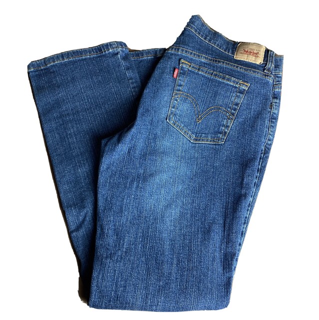 Levi 505 Women Jeans Size 12 Medium Blue Straight Leg Stretch 5-Pocket | eBay
