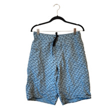 Patagonia Men's Light Blue Geometric Dot Print Swim Trunks Size 31