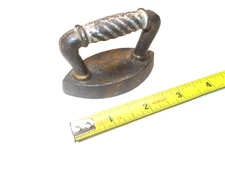 SAD IRON, Antique Miniature Cast Iron (8 oz.) 2-7/8" Long (Toy or Paper Weight)