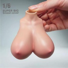 1:6 Female Normal Breast Bust Cover Suntan Model For 12'' TBL Action Figure Body