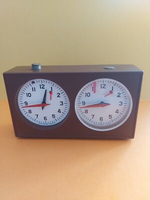 Jerger  vintage Schachuhr Chess Clock analog Kunststoffgehäus defekt Ersatzteile