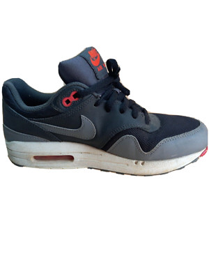Nike Air Max 1 Sneaker schwarz, grau, orange Gr. UK 5 555766-001 sehr gut gebraucht
