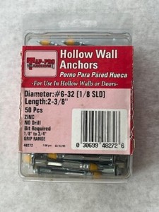 Qty 48 NOT 50 Tap Pro Hollow Wall Anchors 2-3/4"  New - FREE Shipping