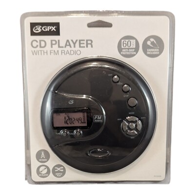 GPX CD Player Portable Personal Anti Skip W/Earbuds PC332B Sealed FREE SHIP New 
