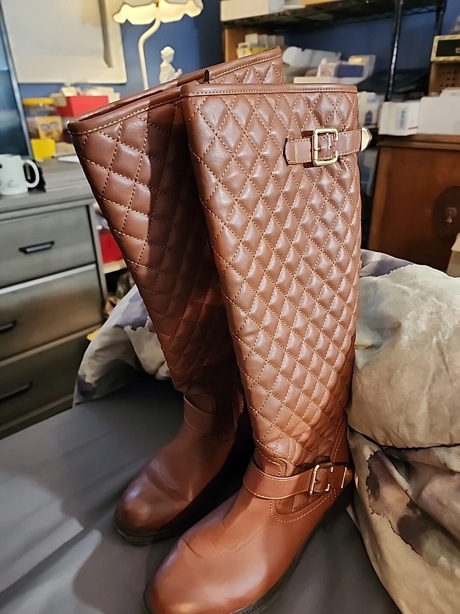 Bottines Western Carrini St731 à Boucles, Cuir Marron, Talon Bloc Haut, Largeur Extra Large 8.5