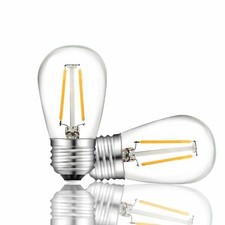 Clear 2W S14 LED Bulbs Plastic Shatterproof For String Light Bulbs Replacement