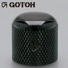 NEW (1) Gotoh Control Knob Metal DOME Bass/Guitar for 1/4 inch USA pots - BLACK