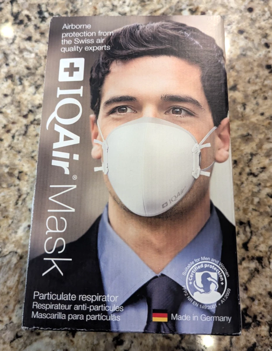 IQAir Face Mask KN95 Particulate Respirator 10 Pack size L
