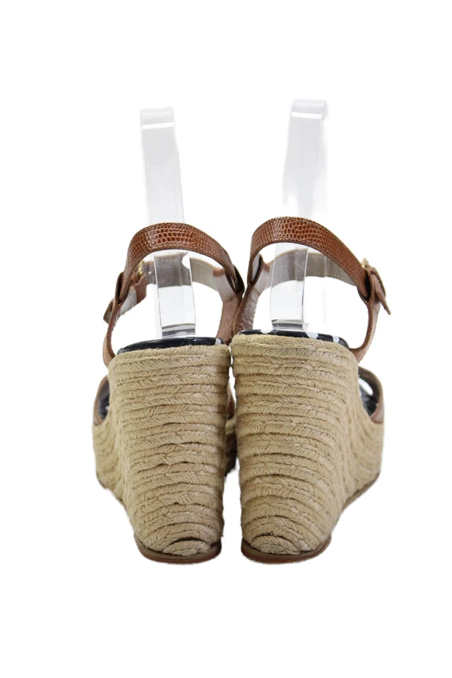 Marc By Marc Jacobs Mujer Cuero Plataforma Alpargata Cuñas Marrón Talla 6.5 Foto 3 de 4