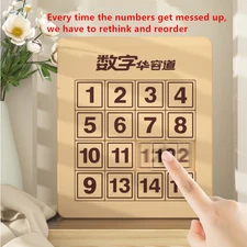 4x4 PUZZLE Number Slide Sliding Brain Teaser Classic IQ Test Toy Game Cube