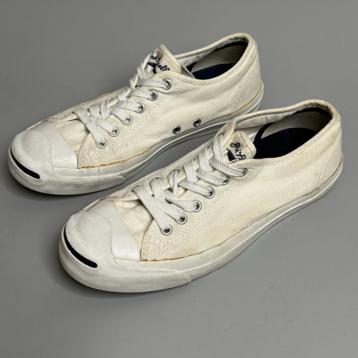 Vintage Converse Jack Purcell Schuhe Herren Größe 6 Damen 7,5 weiß niedrige Turnschuhe