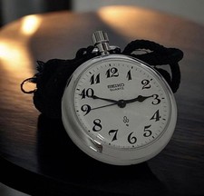 Seiko Railway Pocket Watch 7550-0010 Quartz White Dial Japan Working