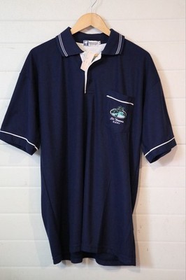 C1# Paradise Collection Men's XL Navy Polo Short Sleeve St. Thomas Pocket