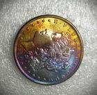 1881-S Morgan Silver Dollar ** Storage Tarnished Rainbow Toned * Strong Strike !