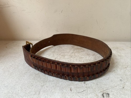 Vintage HUNTER Leather Belt Ammo Holster 206 MED Brown - Picture 2 of 11