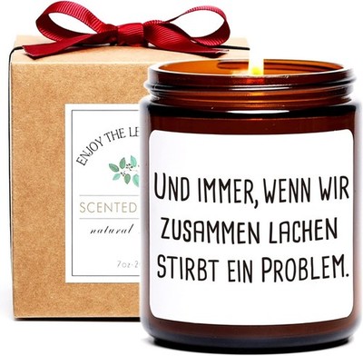 Freundschaftsgeschenk - Handgefertigte Duftkerze mit langer Brenndauer