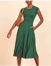Reformation * In Black* Tencel Knit Midi A Line Dress Womens Small
