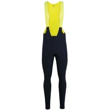 Rapha Pro Team Winter II Bib Tights With Pad Dark Navy Chartreuse Mens Large