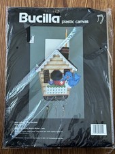 Vintage Bucilla Bird House Key Holder Plastic Canvas Craft Kit 7x10" 1990