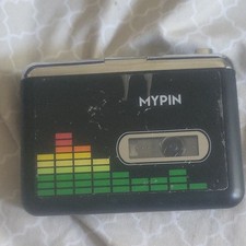 MYPIN Portable Cassette Player Black Equalizer Graphic Headphone Jack