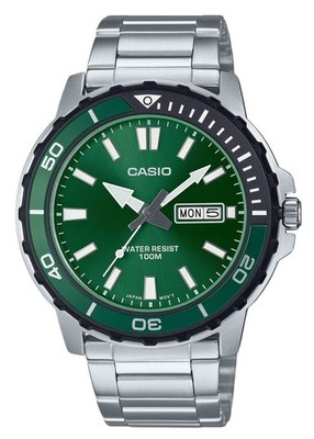 Casio Standard Analog Green Dial Casual  100 m (10 ATM) Men's Watch MTD-125D-3AV