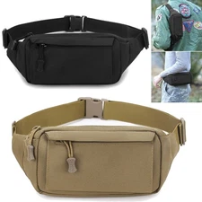 Huntvp Tactical Fanny Pack Small Military WR Nylon Waist Bag Money Belt Bumbag