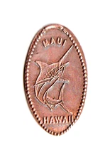 Elongated Penny "Maui, Hawaii" Kihei Kalama Village Maui-Kihei HI Zinc