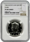 1964 Kennedy Half Accented Hair QDR FS 802 NGC PF68 Cameo POP 2/0 PR68 Cameo