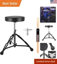 Portable Padded Drum Throne with Adjustable Height - Perfect for All Musicians