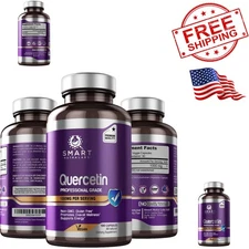 180  Quercetin Capsules - Non-GMO Antioxidant for Wellness Support